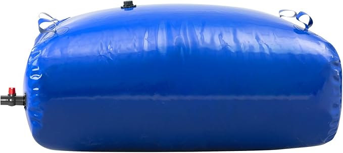 VEVOR Water Storage Bladder, 87 Gallon (330L) Water Storage Container Tank, 1000D PVC Large Capacity Soft Bag Bladder, Collapsible Portable for Garden Irrigation, Camping, RVs, Fire Prevention, Blue