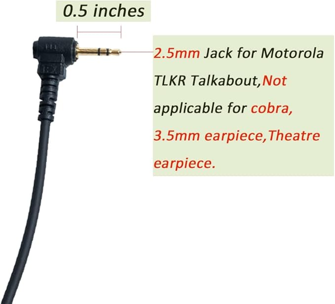 Walkie Talkie Headset with Mic PTT for Motorola,Acoustic Tube Earpiece for Talkabout MH230R MR350R T200 T200TP T260 T260TP T460 T600 MT350R Two Way Radio 10 Pack