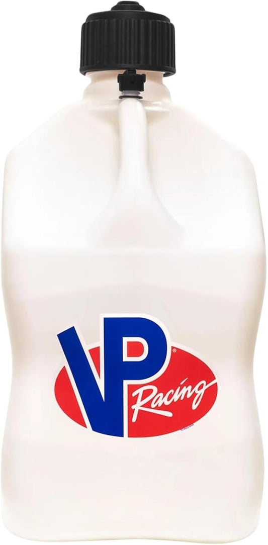 VP Racing Utility Container 5.5 Gallon - 4 Pack With 4 Deluxe Hoses and a Get Bent Hose Bender (White, 4 Pack)