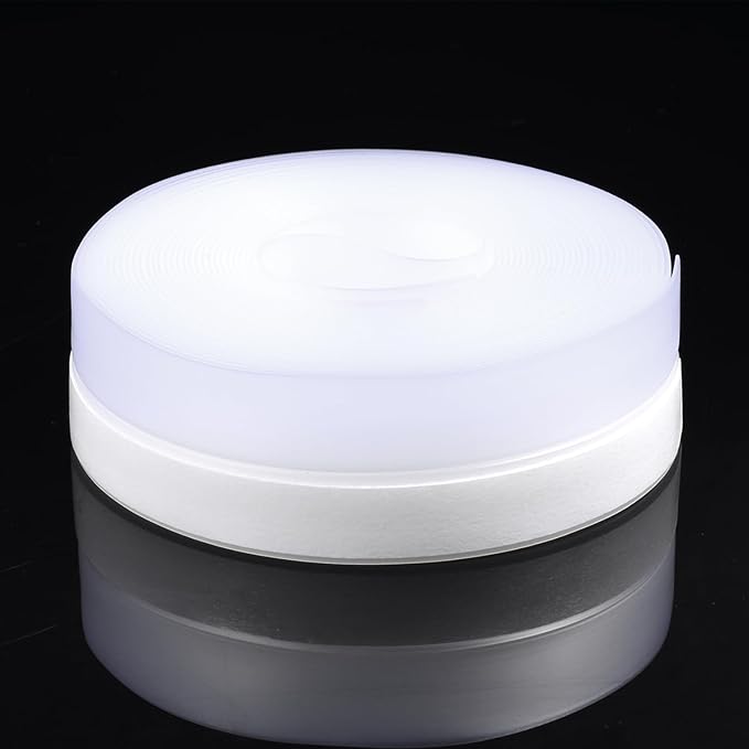 Silicone Seal Weather Stripping Tape 16.5 Feet Strip Bottom Draft Insulation Stopper Tape Weatherproof Soundproof for Door or Window Bathroom Shower Glass Gaps（25mm*5m）