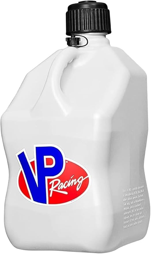 VP Racing Utility Container 5.5 Gallon - 2 Pack with 2 Deluxe Hoses and a Get Bent Hose Bender (White, 2 Pack)