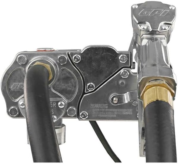 GPI - M-150 Series Fuel Transfer Pump, Manual Shut-Off Unleaded Nozzle, 15 GPM, 12 Volt (110000-107)