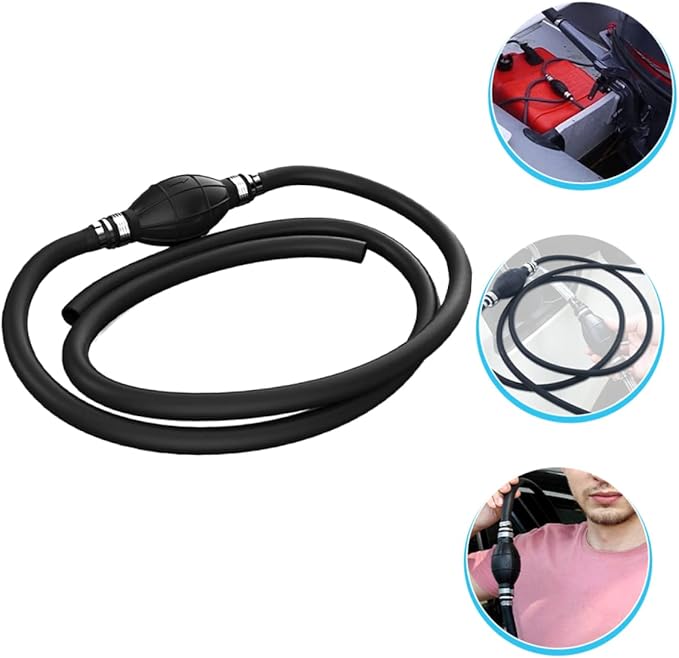 Fuel Transfer Siphon Pump with Hose Manual Hand Pump for Diesel Oil Transfer Practical Vehicle Emergency Syphon for Car and Truck Fluid