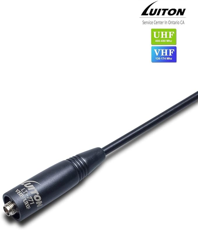 Radio Antenna for BaoFeng UV-5R/888S Long Range Walkie Talkie Antenna 15.6-Inch Whip VHF/UHF (144/430Mhz) Antenna SMA-Female(2 Pack)