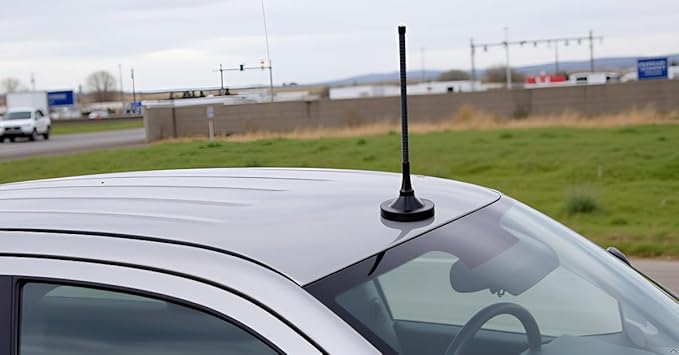 CB Radio Antenna with Magnetic Base, BNC Male Connector, 27MHz Mobile Antenna Compatible with AnyTone, Cobra CB Radio and Other Popular Models, 9-inch Height, Heavy Duty Magnet, for Cars and Trucks