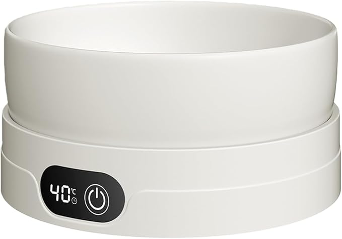 Heated Water Pet Bowl, 4 Temperature Settings Dringking Bowl for Dogs, Cats and Small Animals, Digital Display Temperature Bowl, Indoor Use