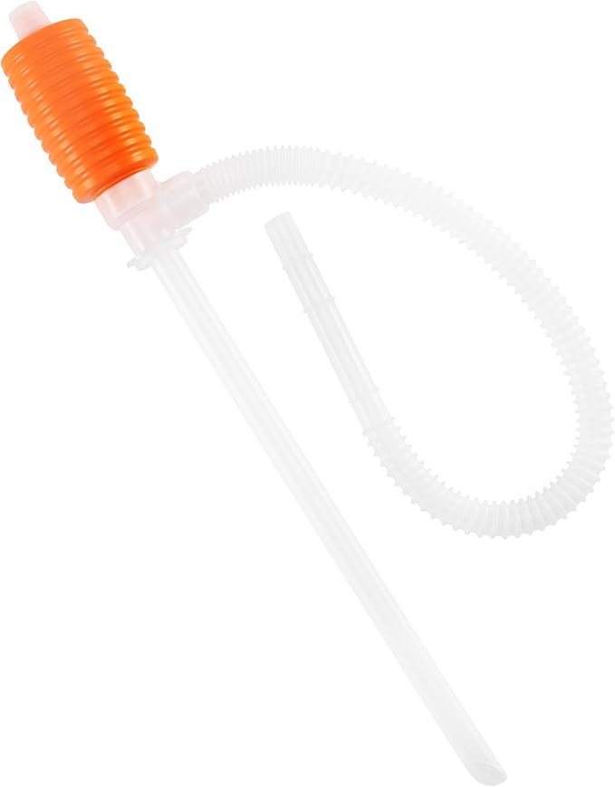 Luigi's Siphon Pump - Siphon Hose for Water & Gasoline Fuel Transfer - Large Hand Water Pump for Squeezing Gas Lawn Mowers & Manual Pumping Petrol Liquid Syphon Alcohol and more