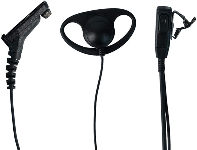 Caroo XPR 6550 Earpiece with Mic, D Shape Headset for Motorola APX4000 APX6000 APX7000 APX900 XPR6350 XPR6580 XPR7350 7350e XPR7380 XPR7550 7550e XPR7580 7580e Two Way Radio Walkie Talkie