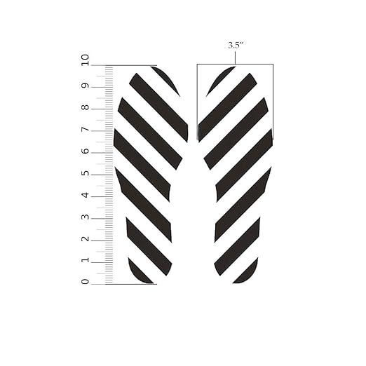 5S Location Marking Footprint- 10x3.5" Durable Footprint Shaped Floor Marker by Graphical Warehouse- Vibrant Colors, Rounded Corners (Pack of 10, 5 Pairs) (Black/White)