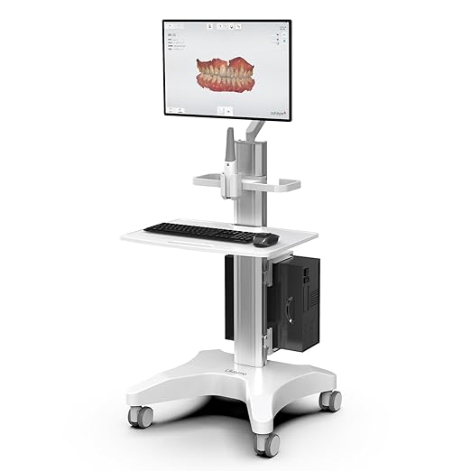 Medical Trolley Cart with Monitor Mount & Oral Scanner Holder – Height-Adjustable Mobile Workstation for Dental Clinics, Hospitals & Beauty Salons