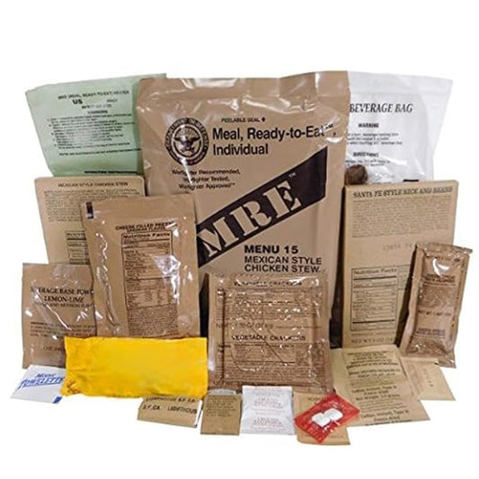MRE Meals Ready to Eat, Emergency Food Supply, Survival Camping Outdoor 12 Pack Inspection 2025, 2026 (1 Meal (Random), 1 Count)