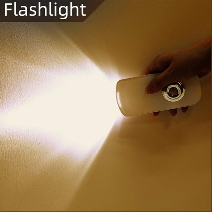 2 Pack LED Night Flashlight Motion Sensor Cut 3-in-1, Rechargeable Emergency Light, Auto Sensing Energy Saving Wall Mount Plug-in Light Portable LED Torch - Small Size Warm White