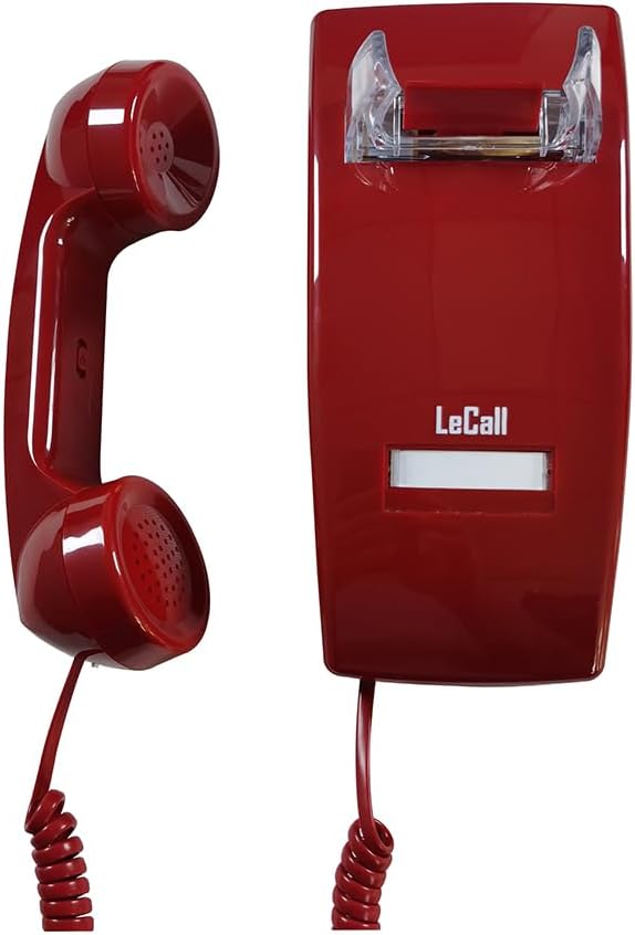 Emergency Phone/Emergency Wall Phone/Hotline Dialer Telephone, Auto Dial 911 and Programmable, No Dial keypad, TEP301