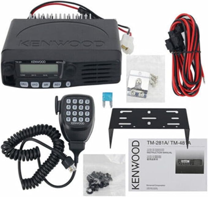 TM-281A 65W VHF Mobile Radio, 136-174MHz FM Transceiver for Car/Truck, 10-50KM Range, High Power Ham & Commercial Use, 200 Channels, PL-259 Antenna Connector