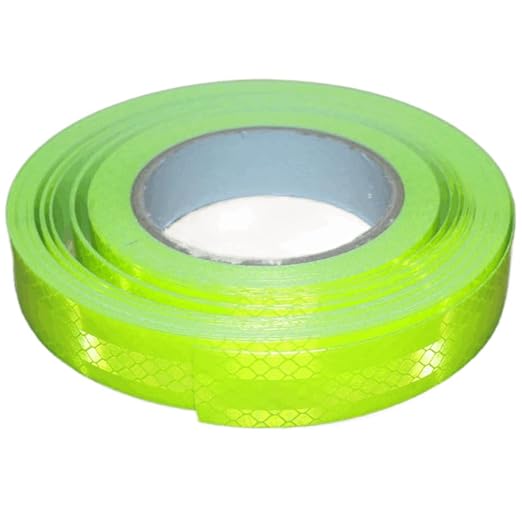 Fluorescent Green Reflective Tape Outdoor Waterproof 1 inch, High Visibility Warning Stickers, Safety Marking Tape (168 feet)