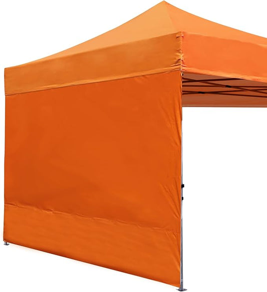 ABCCANOPY Instant Canopy SunWall 10x10 FT, 1 Pack Sidewall Only, No Frame or Top, Orange