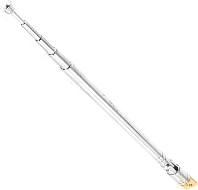 uxcell 5 Sections Telescoping Antenna, 36cm 14" Length Telescopic Universal Aerial Antenna Replacement for Portable FM Radio, TV and Other Electric Equipment, Silver Tone