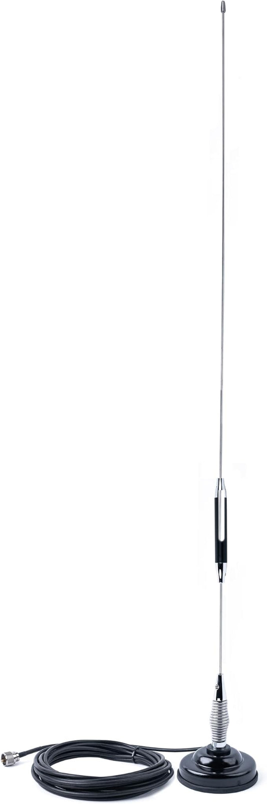 Nagoya CB-72 High-Performance 28" CB Antenna Kit - Universal 26-28 MHz Coverage with Heavy-Duty Magnetic Mount, Includes 18' RG-58A/U Cable & PL-259 Connector for Effortless Installation