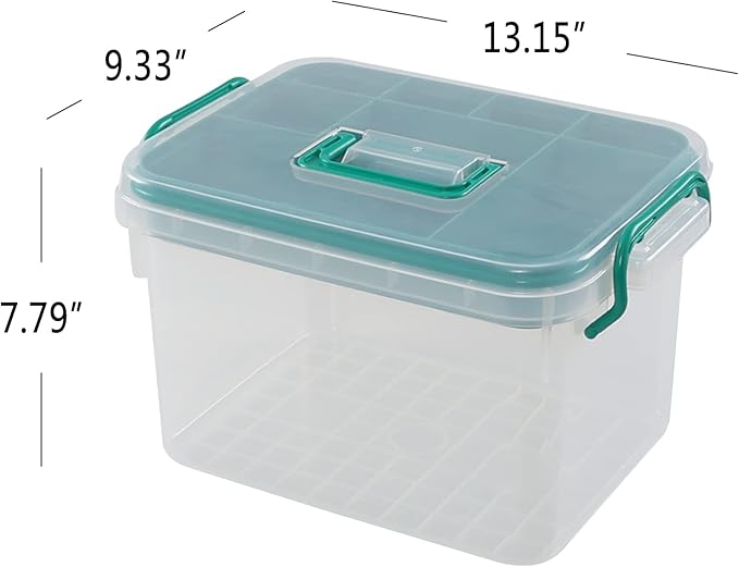 Vcansay Plastic Family First Aid Box, First Aid Clear Container, Emergency Medicine Box, 1 Pack