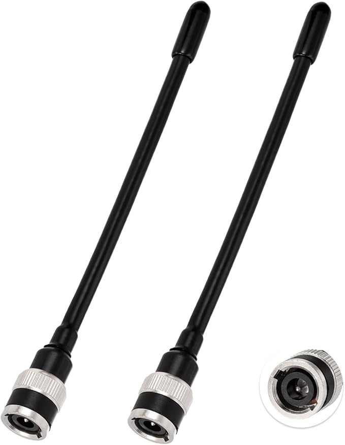 Superbat UHF Antenna 400-470MHz Two Way Radio Antenna with BNC Male Connector CB Handheld/Portable Radio Transceiver Antenna Wireless Walkie Talkie Antenna 2-Pack