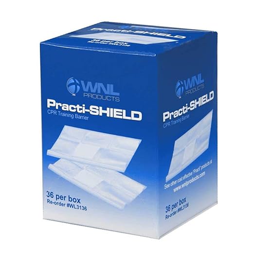 WNL Products WL3136-2PACK CPR Practi-Shield Manikin Training Protector - 72 Shields