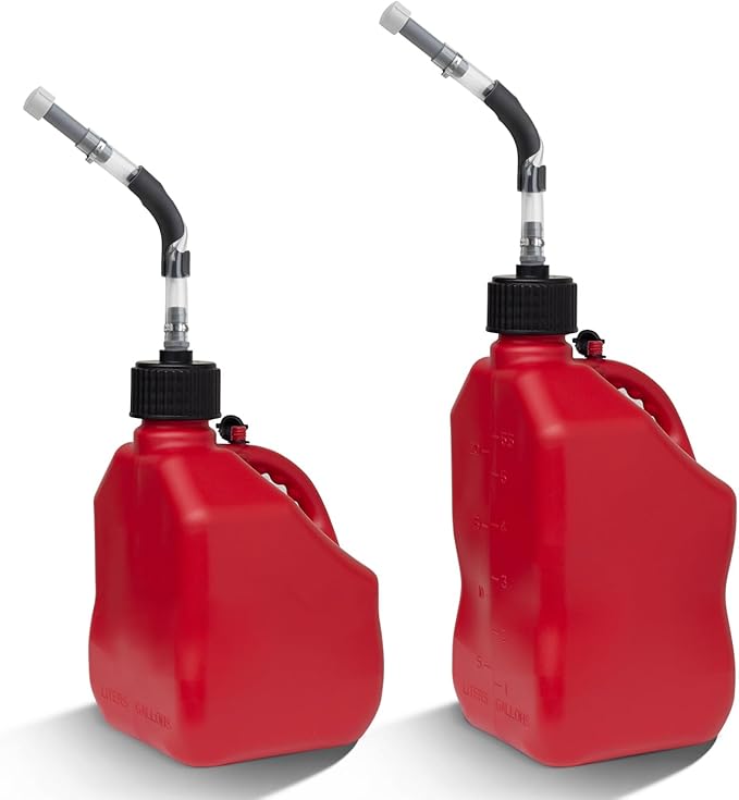 Practical Refueling Set with 4 PCS Gas Can Hoses, 2 PCS Hose Bender, and 8 Vent Caps Compatible with 3/5/5.5 Gallon VP Fuel Jug Suitable for Racing and Home Use