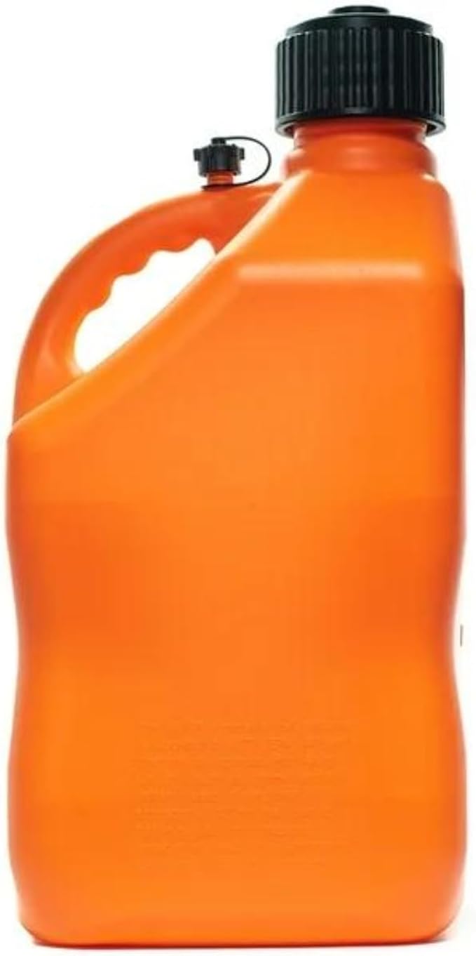 VP Racing Utility Container 5.5 Gallon - 4 Pack With 4 Deluxe Hoses and a Get Bent Hose Bender (Orange, 4 Pack)