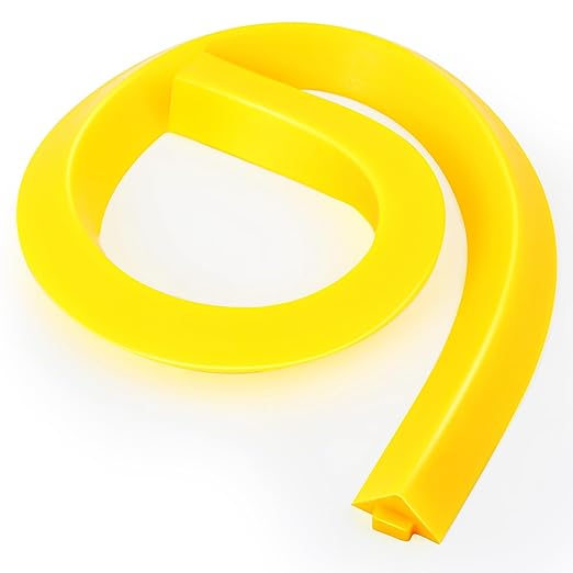 1 Pcs Spill Barrier Dike 5'L x 2.6"W x 1.5"H Water Dam Barrier Liquid Blocker for Garage Home Floor Flooding Solutions(Yellow)