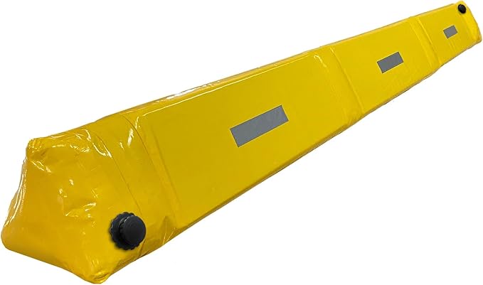 Flood Barrier 13Foot Length 12Inch Height, Flood Sandbag Alternative, Water Filled Flood Control Barrier,Reusable PVC Flood Prevention Tube, Water Barriers for Door Garage Home（Yellow）