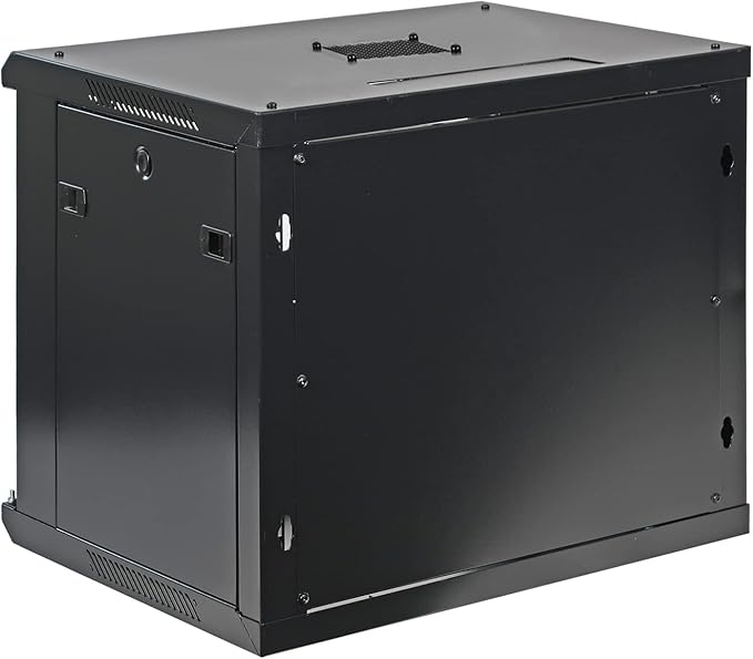 9U Professional Wall Mount Network Server Cabinet Enclosure 19-Inch Server Network Rack Low-Profile Black