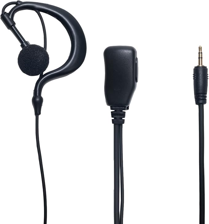 Earpiece Headset with MIC PTT for Cobra Microtalk CXT195 CX112 ACXT1035r ACXT145 ACXT545 PX650 PX655 RX385 RX685 Walkie Talkie Two Way Radio G Shape,4 Pack