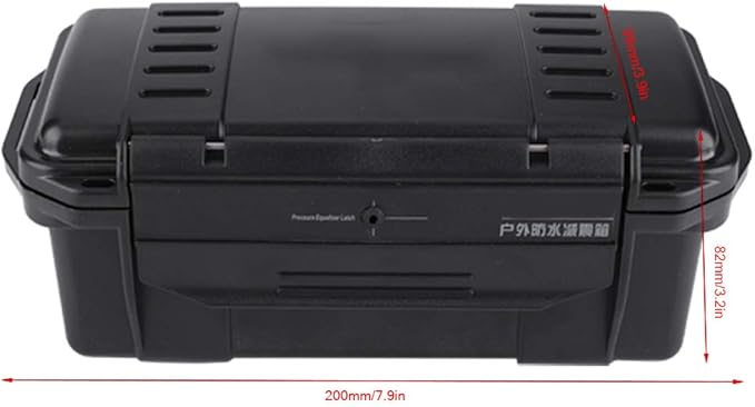 Outdoor Shockproof AntiPressure Airtight Survival Case Waterproof Container Storage Carry Box Sealed Case Fishing Carry Box (C) everyday carry waterproof box