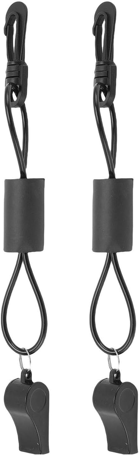 Jeanoko Emergency Security Whistle Durable Loud Sound Signal Whistle for Outdoor Activities with Lanyard 2 Pack for Marine Camping Hiking Boating