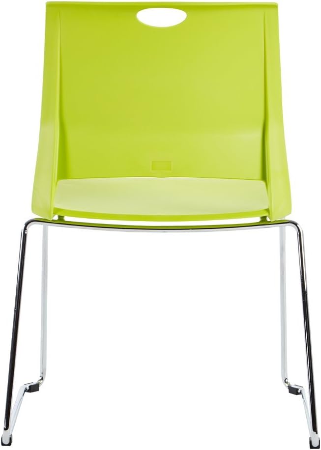 Sidanli Stacking Chairs for Business, Modern Dining Chairs for Home-Green (Set of 4)