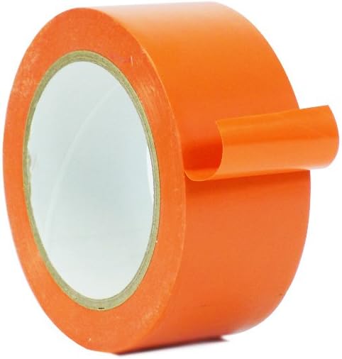 WOD VTCP366 Orange Pinstriping Dance Floor Vinyl Tape, 4 inch x 36 yds. Marking Tape for School Gym, Warehouse, Parking Spaces and More