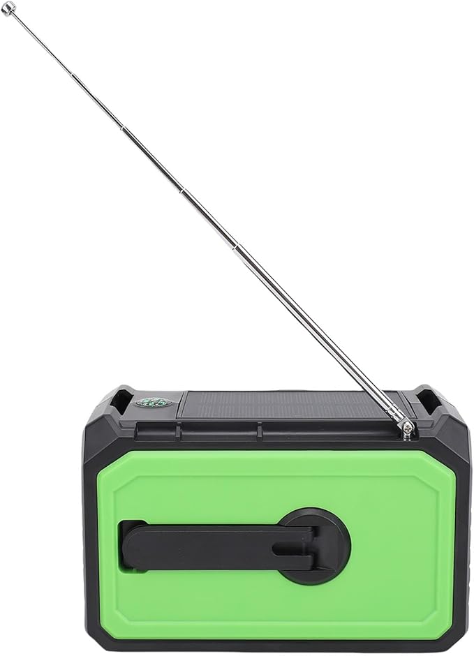Solar Hand Crank Radio AM FM WB Emergency Radio with 16000mAh Power Bank SOS Flashlight Compass Reading Light for Outdoor Survival Camping Hiking