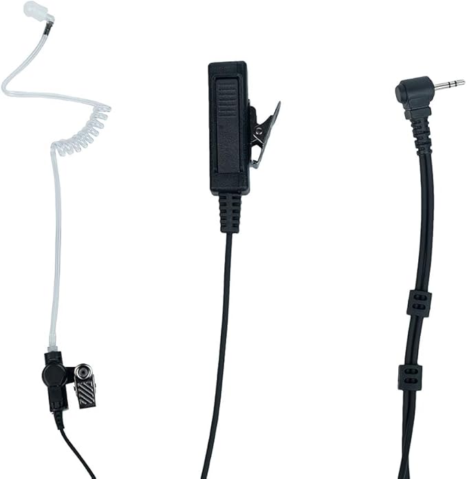 Earpiece Headset with MIC PTT 1 PIN 2.5MM for Motorola Talkabout Walkie Talkie 2 Way Radio MR350R MD200TPR MH230R MS350R MT350R MG160A MH230TPR with Covert Acoustic Tube