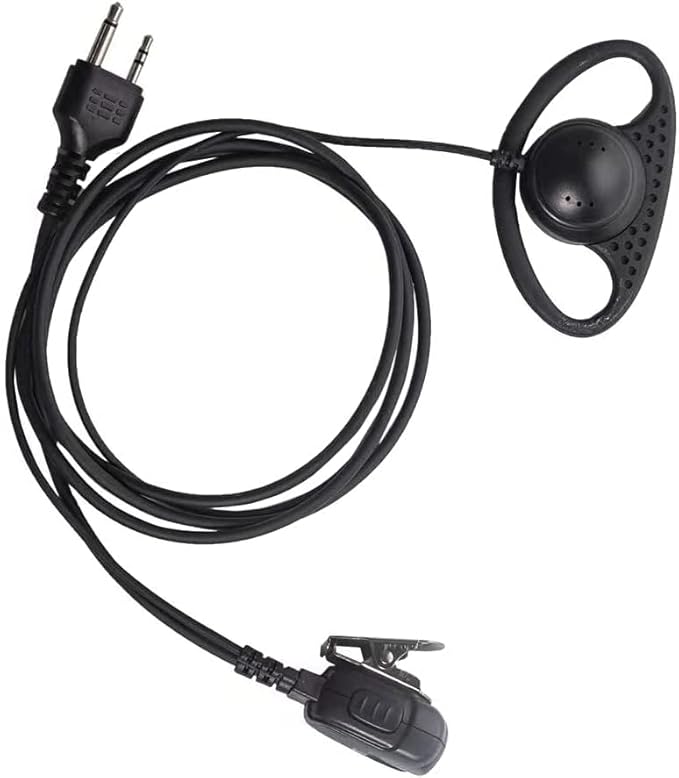 2 Pack Walkie Talkie Earpiece Compatible with Midland GXT1000VP4 LXT600VP3 GXT1050VP4 GXT1000XB with Mic PTT Security D Shape Headsets