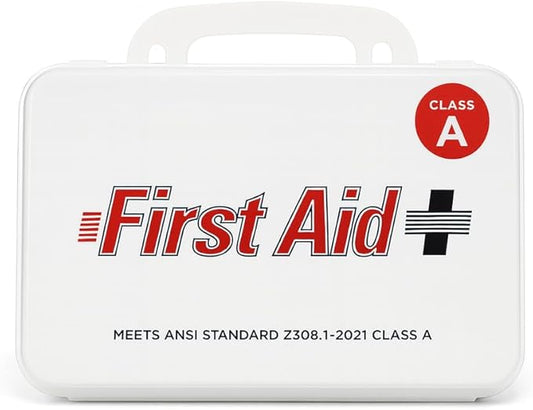 ANSI/OSHA Class A First Aid Kit – Workplace, Construction, Warehouse & Office – 74-Piece Emergency Medical Kit – OSHA/ANSI Z308.1-2021 Compliant – Hard Shell Case