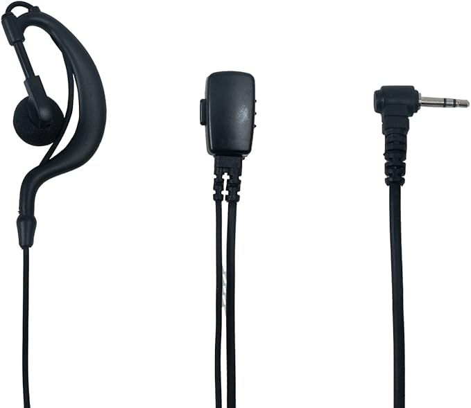2.5mm Walkie Talkie Earpiece with Mic 1 Pin G Shape Headset for Motorola Talkabout MH230R MR350R T200 T200TP T260 T260TP T460 T600 T800 MT350R Two Way Radio Accessories