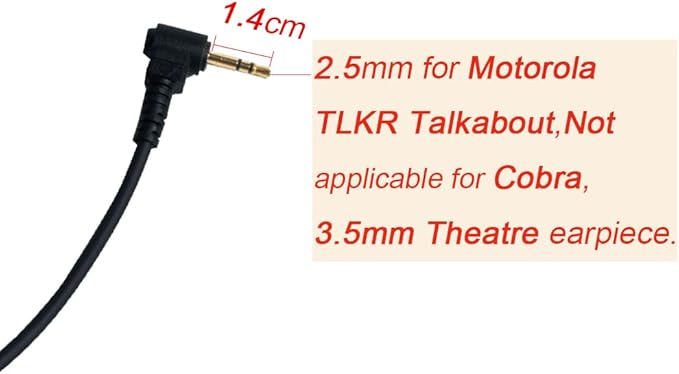 Walkie Talkie Earpiece with mic Acoustic Tube Earpiece Compatible with Motorola Talkabout MH230R T200 T260 MR350R MT350R MS350R 2 Way Radio 10 Pack