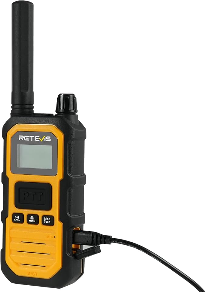 Retevis RB48 Plus Walkie Talkies Long Range, Heavy Duty Rechargeable GMRS Two Way Radios, IP67 Waterproof, Shock Resistant, Group Call, VOX(6 Pack with Gang Charger)