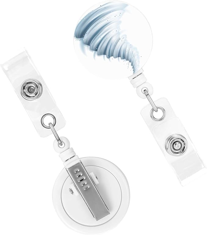 Tornado Badge Reels Retractable Badge Holder with Clip for Id Name Tag Office Worker Student Teacher Nurse Doctor