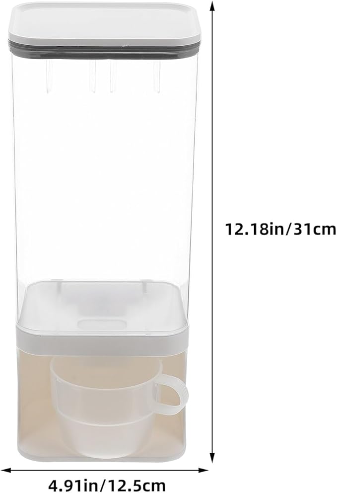 NUOBESTY Wall-mounted Pet Food Storage Container with Airtight Seal and Cup Sealed Dispenser for Dog Cat and Bird Food Snack Tank for Fresh Dry Preservation