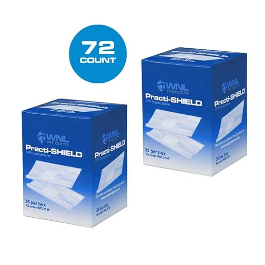 WNL Products WL3136-2PACK CPR Practi-Shield Manikin Training Protector - 72 Shields