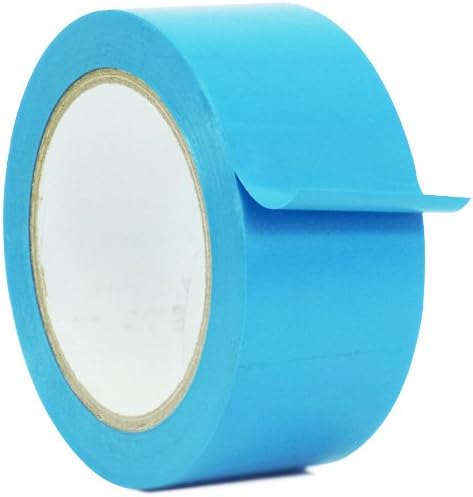WOD VTCP366 Sky Blue Pinstriping Dance Floor Vinyl Tape, 4 inch x 36 yds. Marking Tape for School Gym, Warehouse, Parking Spaces and More