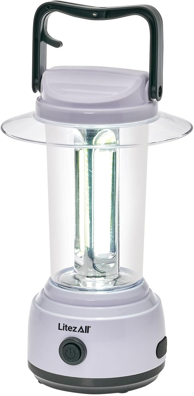 LitezAll 3500 Lumen Rechargeable Lantern – LED Lantern Rechargeable with Power Bank, Dimmable Camping Lantern, Rechargeable Lanterns for Power Outages & Camping