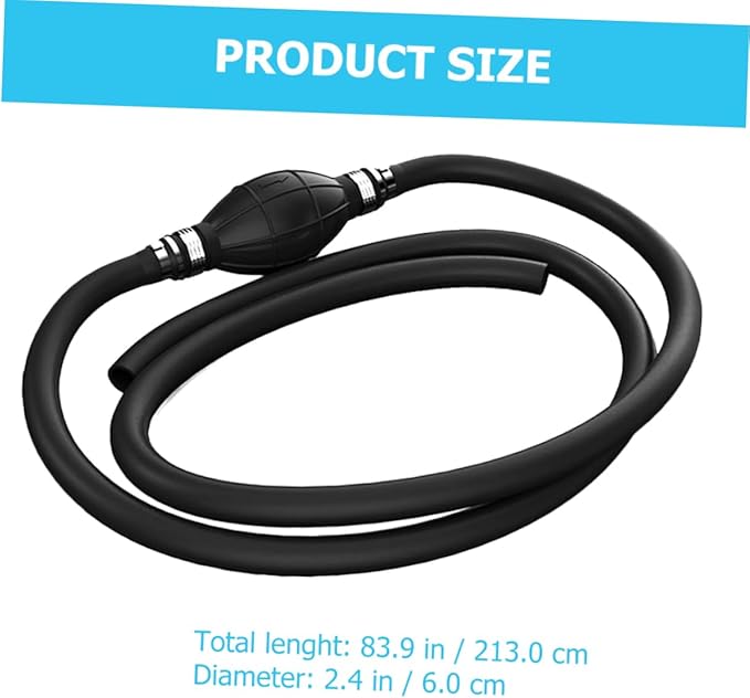 Manual Siphon Pump for Gasoline and Oil Transfer Inner Rubber Hose Portable Hand Fuel Transfer Pump for Vehicles and Emergency