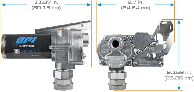GPI - M-150 Series Fuel Transfer Pump, Spin Collar- Pump Only, 15 GPM, 12 Volt (110000-103)