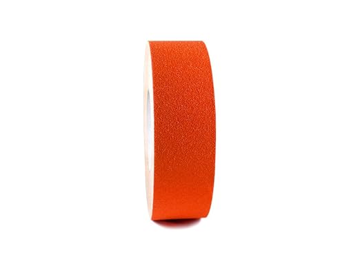 GGR Supplies T.R.U. NST-20C Orange Non-Skid Tape 4 in. Wide x 60 ft. Length Safety Way 60 Grit Anti Slip Traction Tape 32 Mil No Slip